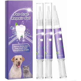 YILEST Pet Oral Repair Gel - Pet Oral Restoration Whitening Gel, Pet Teeth Care Gel Cleaner Teeth & Fresher Breath, Without Brushing (3Pcs)
