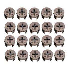 sourcing map Furniture Connector Cam Lock Fittings 15mmx12mm for Cabinet Drawer Dresser Wardrobe Panel Connecting 20pcs