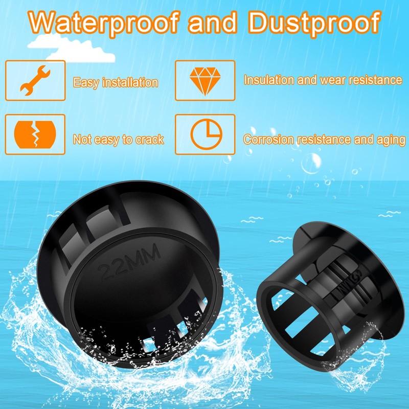200Pcs Nylon Hole Plug Set (9 Sizes: 1", 7/8", 3/4",