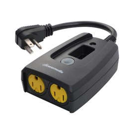 DEWENWILS Outdoor Timers for Electrical Outlets Waterproof, Plug in Countdown Timer with 2 Grounded Outlets for String Garden Light, 15A, 1/2 HP, UL Listed