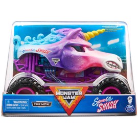 Monster Jam, Monster Truck oficial de Sparkle Smash, vehículo coleccionable fundido a presión, escala 1:24