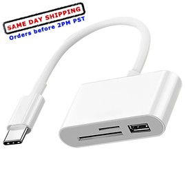 Superior Quality Durable 3in1 USB Type C to USB Camera Memory Card Adapter Hub
