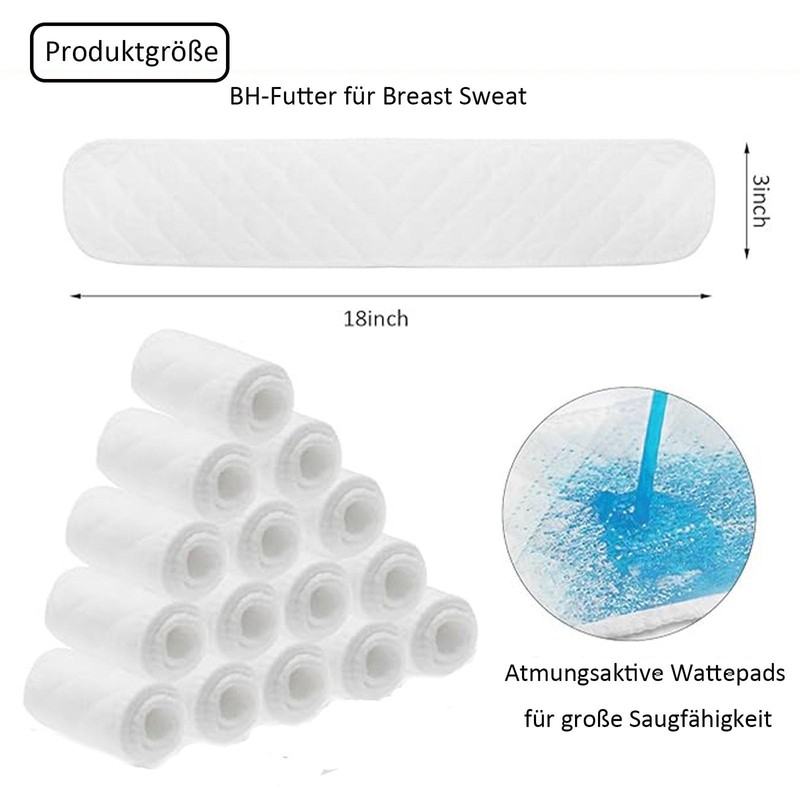 fufupaw Pack of 15 Bra Inserts Sweating, Bra Inserts Cotton,