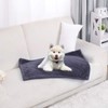 sourcing map Flannel Fleece Bed Blankets, Soft Warm Microfiber Blanket,