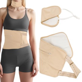 DAOOZHU Castor Oil Pack, Reusable Liver Wrap Set, with Adjustable Straps for Belly and Neck Relaxation, Pack of 2