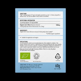 Mushrooms For Life Organic Lion's Mane Pure Grade Extract Powder 60g