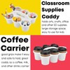 6 Pack Classroom Caddy Storage Basket with Handle, Plastic Drink