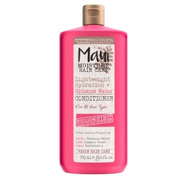 Maui Moisture Acondicionador Ligero Hidratante + Agua De Hibisco, Acondicionador Nutritivo Que Suaviza Y Calma El Cabello Ondulado Y Rizado Con Aloe Vera, Vegano Y Sin Silicona, 25,4 Onzas Líquidas
