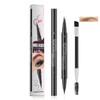 Dual-Ended Brow Pencil with Brush – Precision Tip for Natural,