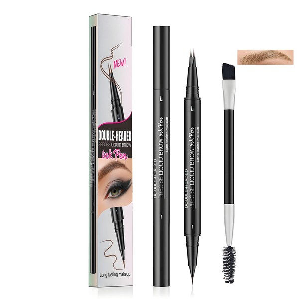 Dual-Ended Brow Pencil with Brush – Precision Tip for Natural,