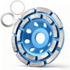4-1/2 Inch Diamond Concrete Grinding Wheel, Double Row Heavy Duty