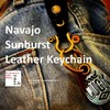 Tsutael Navajo Sunshine Vintage Genuine Leather Key Chain/Brass American Casual