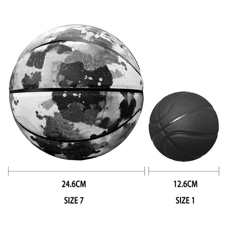 MINDCOLLISION Mini Basketball, Solid Color without Logo, Absorbent Soft Leather,