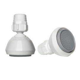 Siroflex Fixed Shower Head, White, Pack of 10, 2760/10, Robust Polypropylene, Without Exposed Metal Parts, Universal Connection 1/2 Inch, Wide Jet, for Frequent Use, Made in Italy