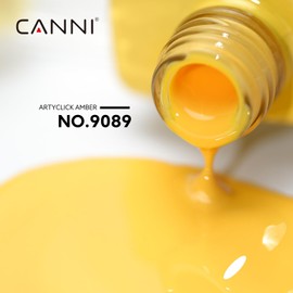 CANNI Yellow Gel Nail Polish, 1Pcs Neon Yellow Gel Polish Bright Pastel Butter Yellow Color Nail Polish Gel High Gloss Soak Off U V Gel Nail French Nail Manicure Salon DIY