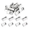 uxcell 100Pcs M8 T Spring Nut Fastener Carbon Steel Nickel