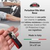 4R Quattroerre.it Alfisti Elite Keyring, Carbon Silver Holographic with Alfa