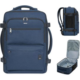 wandfpacks WANDF Travel Backpack For Spirit Airlines Personal Item Bag 18x14x8 with Wet Pocket, 17 Inch Laptop Backpack for Unisex - Color: Navy Blue