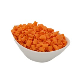 Orange Chocolate Decorating Curls, OliveNation Orange Chocolate Curls, Real White Chocolate - 4 oz