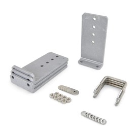 Sturdy Built (4) 10 inch Heavy Duty Aluminum and Stainless Steel Boat Trailer L Type Bunk Bracket Kit