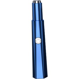 Recortadora de Vello Nasal y Barba Eléctrica Sistema de Corte Rotatorio y Diseño de Alta Velocidad Color Azul para Uso Personal