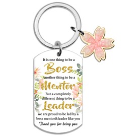 UYBEPU Boss Lady Gifts for Women Keychain Best Bosses Gifts for Women Birthday Boss Day Gift for Female Bosses Appreciation White Elephant Christmas Gift Ideas
