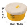 Nvanvmm 1 Pcs Small Cotton Rope Basket with Lid Round