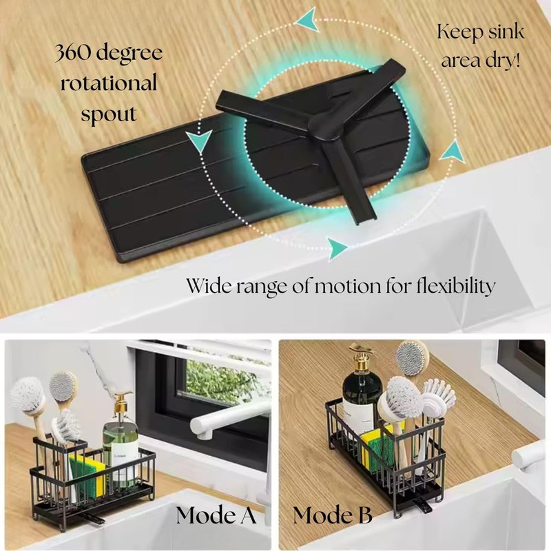 ARCUS Sink Caddy - Kitchen Sink Storage Countertop Organiser -