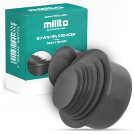 Millto™ Reducer Reducer Connector Diameter 110 mm DN 100 Grey Multistage Diameter 63-100 mm Reducer Adapter Downpipe Filter Reduction Pipe Reduction Transition Gutter Downpipe Reducer