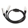 3.5mm to Dual 6.35mm Cable Male to Dual Female Plug