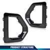 PIT66 Glossy Black Front Fog Light Outer Bezel Cover Set,