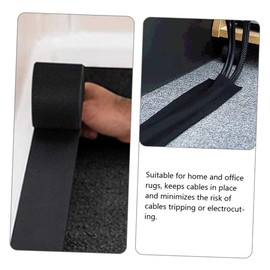 SHINEOFI Floor Cord Cover Carpet Cable Protector Electric Cable Concealer Durable Cord Organizer Easy to Install for Home Office Rug Prevent Trip Hazards