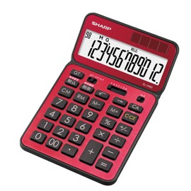 Sharp EL-VN83-RX Color Design Calculator, Red Type, Premium Model (Antibacterial Specification)