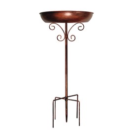 Bird Bath for Garden, 30inch Metal Vintage Freestanding Birdbaths & Supports, 5-Pronged Base, Bird Baths Feeder Bowl for Outdoors Garden Patio Yard Lawn Decor