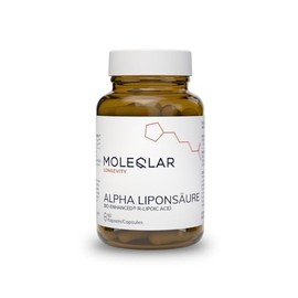 MoleQlar Alpha Liponsäure Kapseln - 200 mg Natrium-R-Alpha-Liponsäure pro Portion - erhöhte Bioverfügbarkeit durch Markenrohstoff Bio Enhanced Na-RALA - 30 Tage Vorrat
