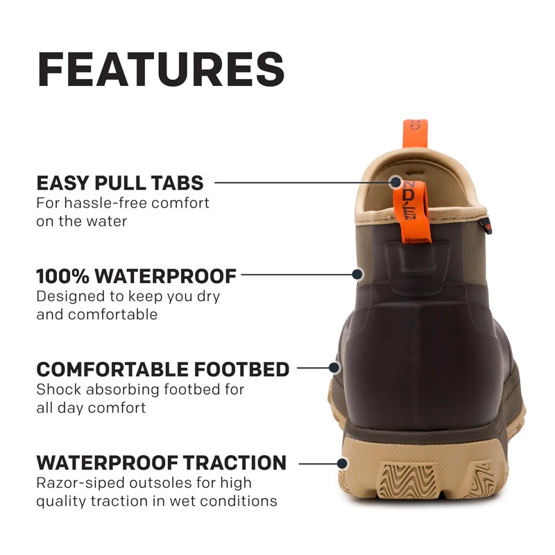 Grundéns Deviation 6 Inch Ankle Boot, Brown, 8