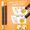 Droaful Acrylic Paint Pens Markers, 72 Pc Dual Tips Waterproof