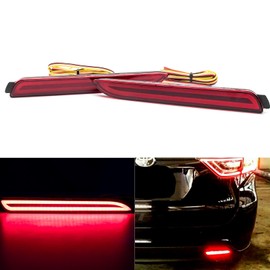 Xotic Tech 2pcs Rear Reflector LED Scanning Driving Brake Tail Light Sequential Turn Signal Fog Lamp Compatible with Toyota or Lexus, Red(OE Part Num # 81920-08010/81920-48012/81910-08010/81910-48012)