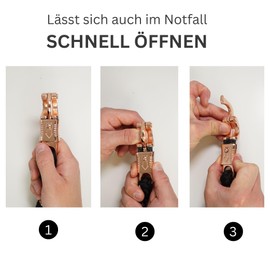 Lead Rope Horse with Panic Hook Rose Gold Horse Knitting Length 2 m Many Colours with Glitter (Dark Blue/Gold)