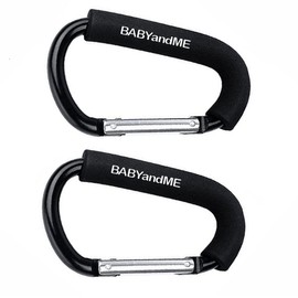 Pram/Stroller/Buggy Hook for Carrying Bags - Essential Accessory (Twin Pack Large)