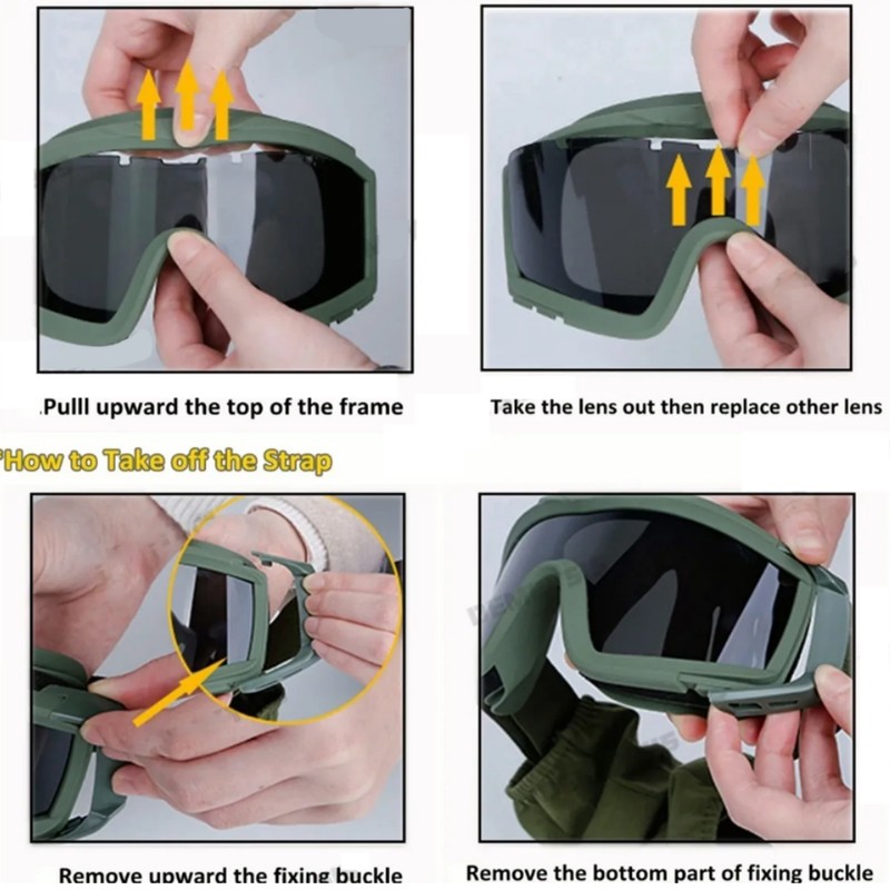 Protective Goggles Multifunctional Anti Fog Safety Glasses for Training Protection