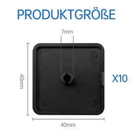 Endkappe Aluprofil 40x40 Abdeckkappe - Aluprofil Kappe Profil Endkappe Profilabdeckkappe Kunststoff, Aluprofil Zubehör Vierkantrohr Endkappen, Kappe für Vierkantrohr (12 Stück, Schwarz)