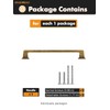 JIASENBAO 10 Pack Antique Brass Cabinet Pulls 6.3" Hole Center