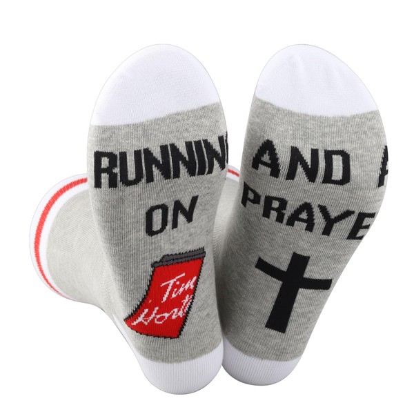 POFULL Coffee Gift Caffeine Addict Gift Running On Coffee Socks