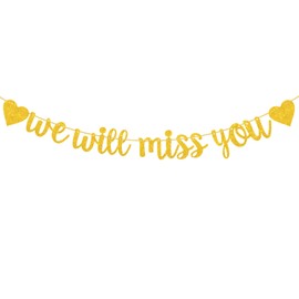 Maxqzin We Will Miss You Banner We Will Miss You Decorations Goodbye Party Banner for Office Work Farewell Goodbye Graduation Party Decorations Supplies