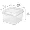 Sterilite FlipTop, Stackable Small Storage Bin with Hinging Lid, Plastic