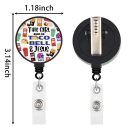 Lywjyb Birdgot Fast Food Badge Reel Fast Food Lover Gift Mexican Foodie Merch Food Seasoning Mix Gift (Ta Food Badge CA)