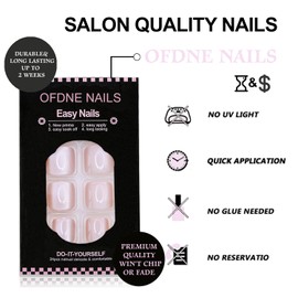 Pink Press on Toenails Square Shiny Toe Nail Press ons Solid Colour Fake Toe Nails with Designs Glittery Full Cover Glossy Glue on Toenails Stick on Toenails for Women Girls 24 Pcs
