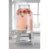Classic Ice Cold Clear Glass Mason Jug Drink Beverage Dispenser