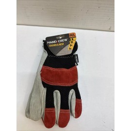 HandCrew Cowhide Leather & Mesh Construction Work Gloves Medium / Large/NEW
